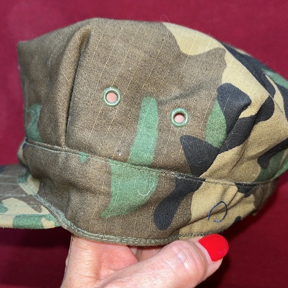 USA Army CAMOUFLAGE cap HAT ripstop tan black green brown large cotton Kentucky - Picture 6 of 11